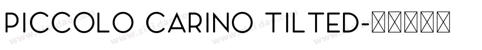 Piccolo Carino Tilted字体转换